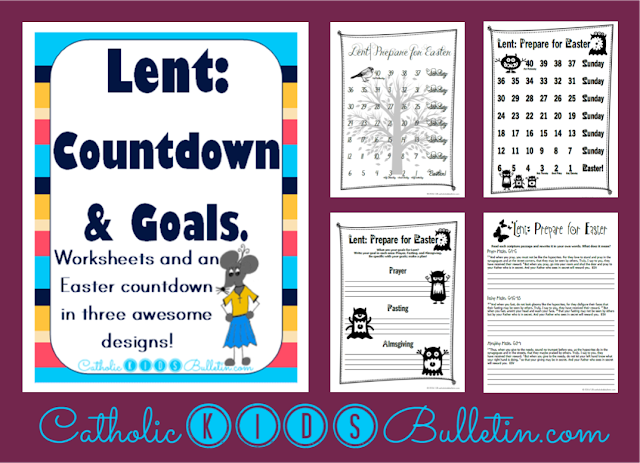 Lent Traditions, Goal Setting and Countdown, Teacher Pay Teachers, Catholic Kids Bulletin