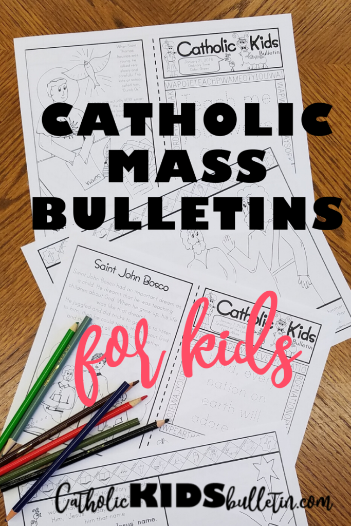 Catholic Kids Bulletin: Free Mass Activity Pages