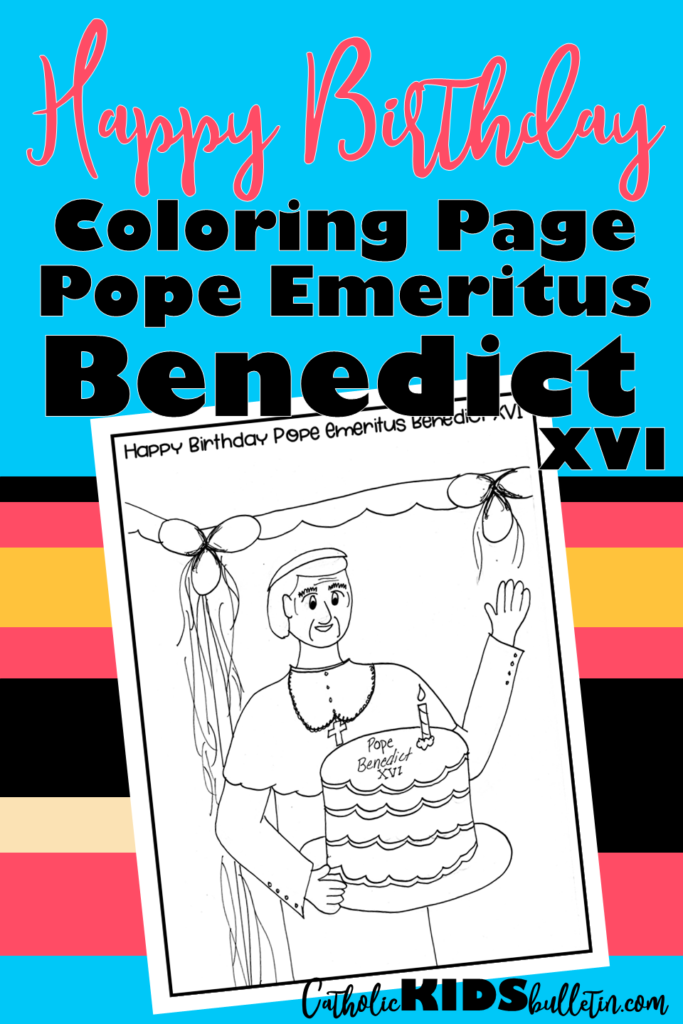 Pope Emeritus Benedict XVI Coloring Page
