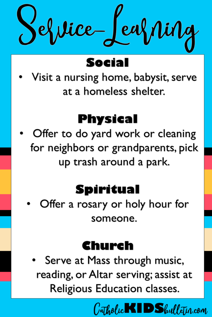 Teach Students About Service Learning: 4 Ideas Catholic Kids Bulletin