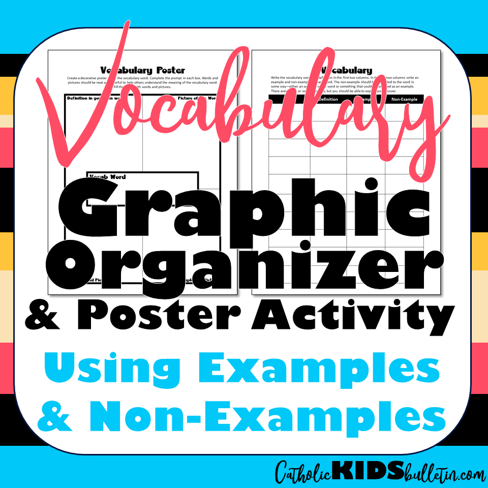 Vocabulary Example and Non-Example Graphic Organizer and Poster Cover