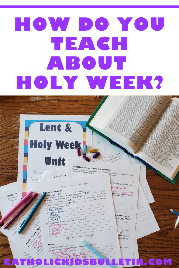 Lent and Holy Week Lesson Plan