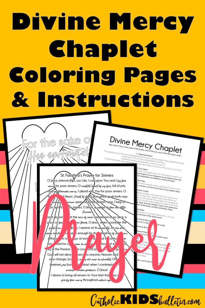 Divine Mercy Chaplet Prayer Handout & Coloring Page: Teach, Prayer, and Inspire!