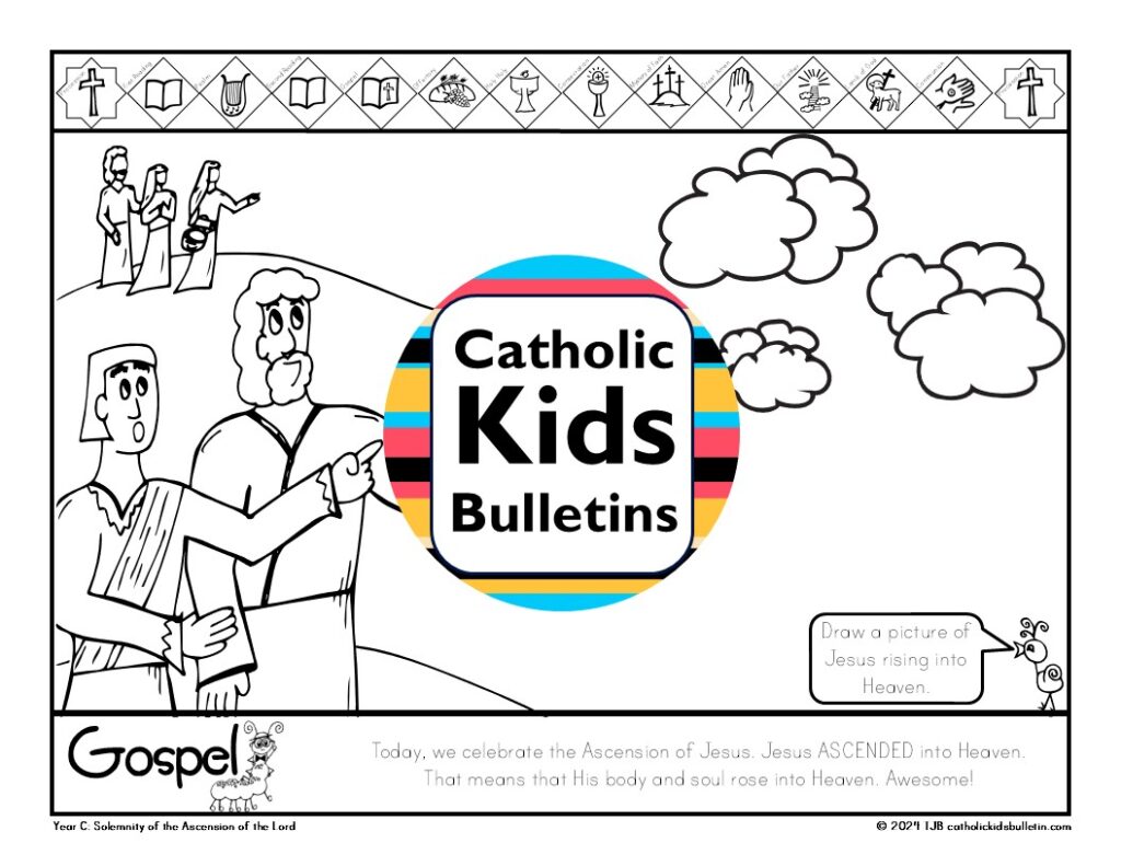 Celebrate the Easter Season with the May Catholic Kids Bulletins! These fun and faith-filled pages help kids learn about the Ascension, Pentecost, and amazing saints like Saint Joan of Arc, Saint Joseph the Worker, and Mary, Mother of God. Each week includes Gospel reflections, saint stories, coloring pages, and hands-on activities that make Catholic teaching easy to understand and fun to explore. Perfect for classrooms, homeschool, or parish use during the joyful month of May!