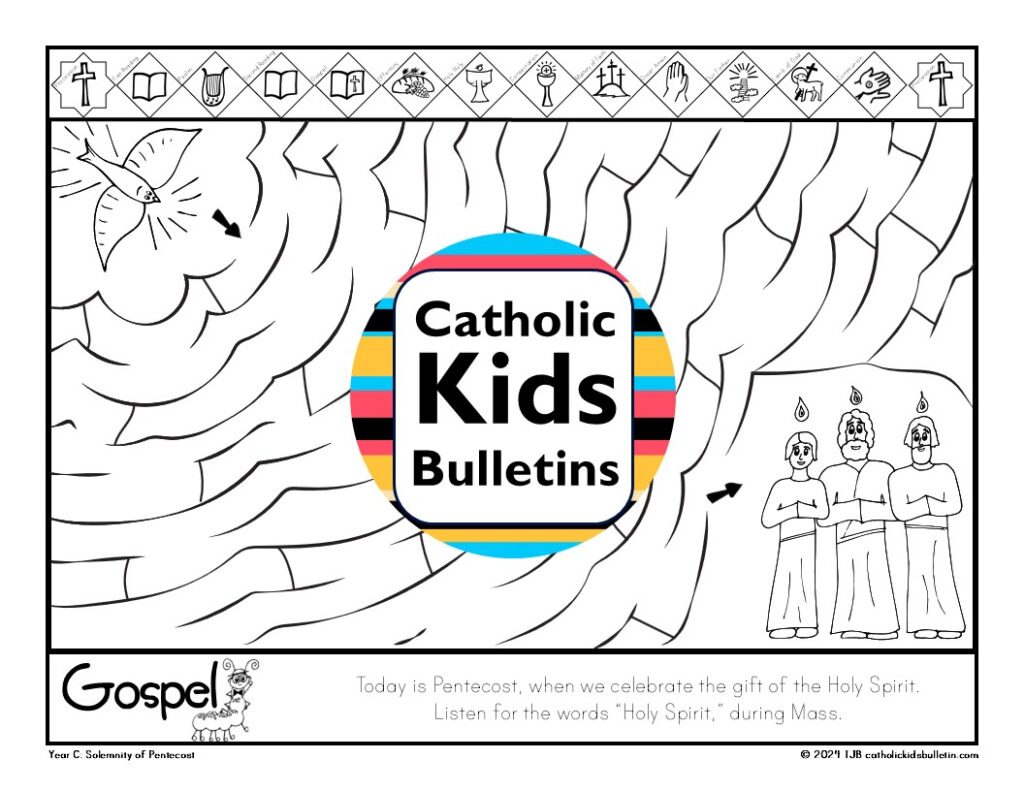 Celebrate the Easter Season with the May Catholic Kids Bulletins! These fun and faith-filled pages help kids learn about the Ascension, Pentecost, and amazing saints like Saint Joan of Arc, Saint Joseph the Worker, and Mary, Mother of God. Each week includes Gospel reflections, saint stories, coloring pages, and hands-on activities that make Catholic teaching easy to understand and fun to explore. Perfect for classrooms, homeschool, or parish use during the joyful month of May!