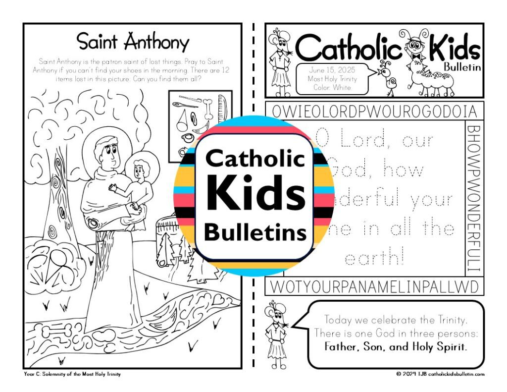 Celebrate the Easter Season with the May Catholic Kids Bulletins! These fun and faith-filled pages help kids learn about the Ascension, Pentecost, and amazing saints like Saint Joan of Arc, Saint Joseph the Worker, and Mary, Mother of God. Each week includes Gospel reflections, saint stories, coloring pages, and hands-on activities that make Catholic teaching easy to understand and fun to explore. Perfect for classrooms, homeschool, or parish use during the joyful month of May!