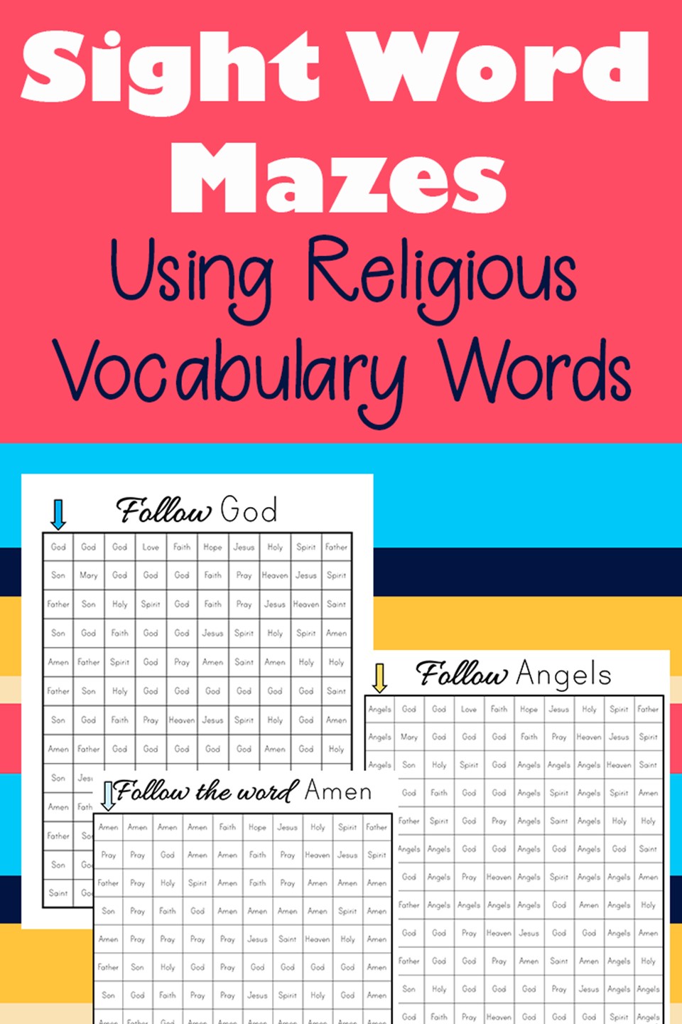 Religious Sight Word Games, a SALE, & Free July Bulletins - Catholic Kids Bulletin