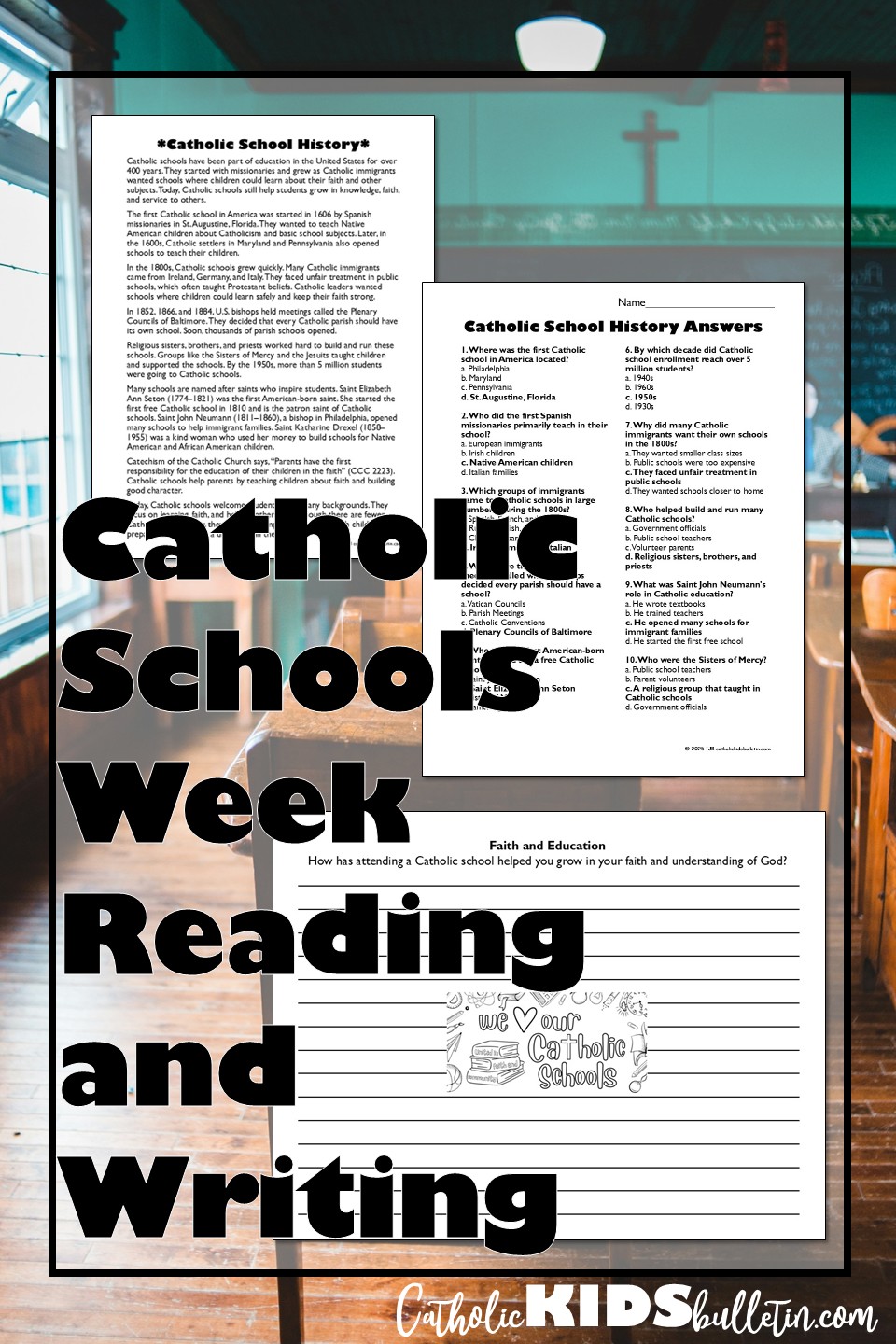 Catholic Schools Week Activities & Free February Bulletins - Catholic ...