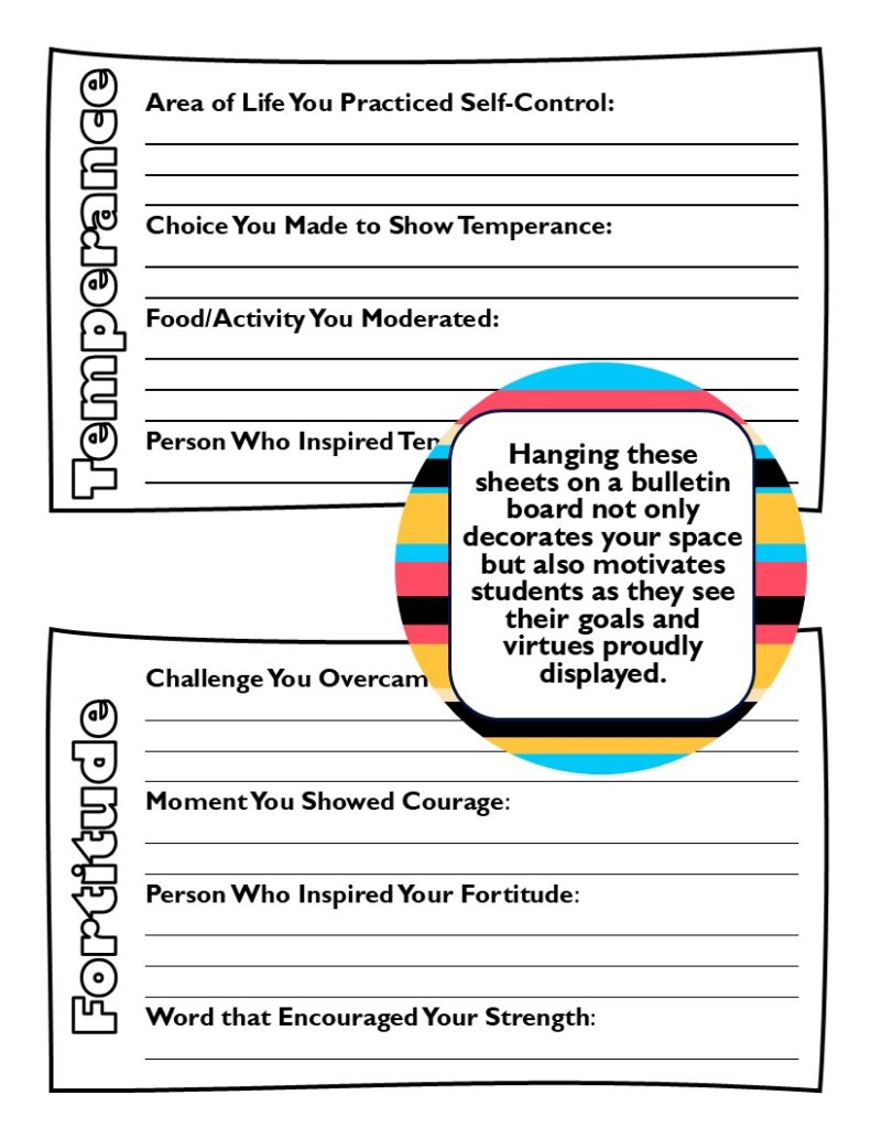 No Prep Goal Setting Writing Activities for Religion Class: So Easy to Teach!