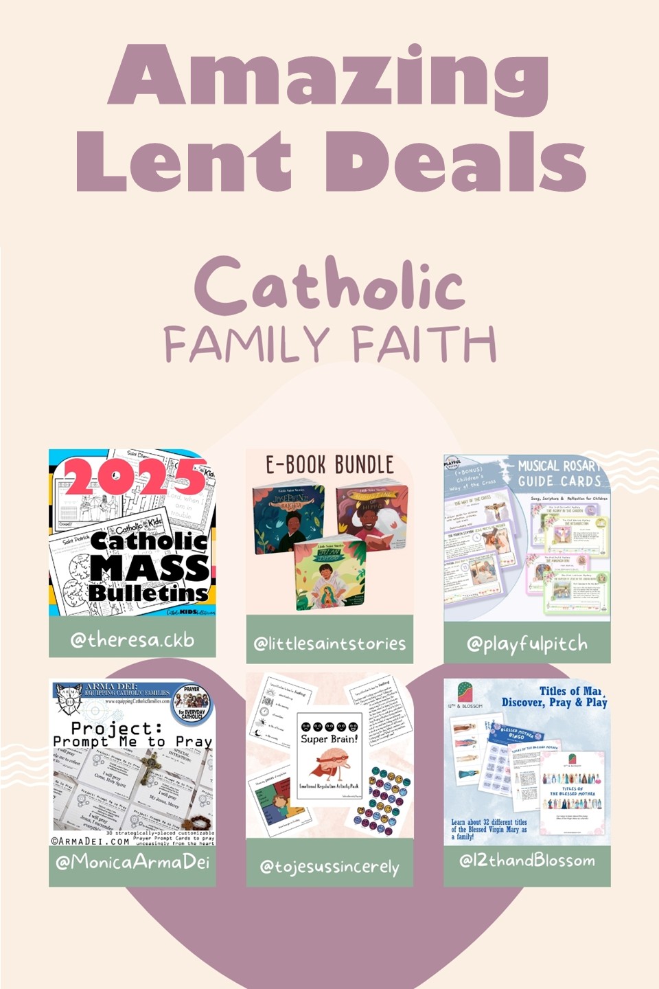 Lent is coming—are you ready? Every year, I start with the best intentions. I want to pray more, simplify life, and make this season truly meaningful. But somehow, the weeks fly by, and suddenly, it's Holy Week, and I'm scrambling to make Lent count. Sound familiar? What if this year could be different? What if you had everything you need to grow spiritually, deepen your family’s faith, and prepare for Easter—all in one place? The Catholic Mom Bundle: Your All-in-One Lenten Resource For just $25, you get 31 incredible Catholic resources to help you and your family have a holy and peaceful Lent. With a total value of $644.39, you’re saving a whopping 96% off! This exclusive bundle is available for five days only: ? February 17th – February 21st ⏳ Don’t wait—once it’s gone, it’s gone!