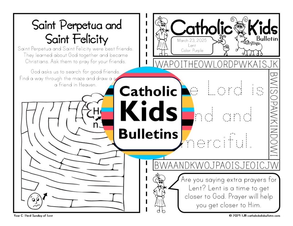 These March Catholic Kids Bulletins guide children through the season of Lent with weekly Mass readings, prayers, and activities! Includes fun facts about March saints like St. Patrick and St. Joseph. Great for helping kids stay engaged at Mass and reflect on their faith during this holy season. Perfect for home, classroom, or parish use. Easy to print and simple to use—keep Lent meaningful for young hearts all month long!
Ash Wednesday, Lent, Ashes, Lent Sacrifice, Remember that you are dust and 