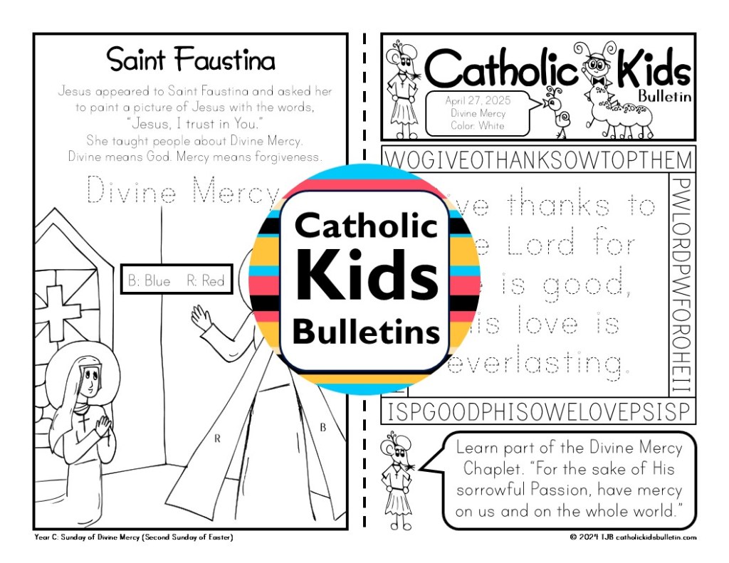 Celebrate the joy of Easter all month long with the April Catholic Kids Bulletins! These printable bulletins include Sunday Mass readings, saint stories, reflection questions, and fun activities to help children stay engaged during the Easter season. Kids will learn about the Resurrection, Divine Mercy Sunday, and inspiring April saints. Perfect for home, school, or parish settings. Easy to use and faith-filled, these bulletins keep kids focused on the meaning of Easter throughout April.








