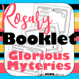 Rosary Booklet Bundle: Prayer Books for the Mysteries of the Rosary with Scripture. Joyful, Sorrowful, Glorious, and Luminous Mysteries of the Rosary. Together, they provide an interactive and creative way for children to experience prayer and reflection.

Each booklet is designed for children to draw their own pictures and color in the beads as they pray, enhancing their spiritual experience through artistic expression. The bundle includes:

Dedicated page for each mystery where children can illustrate their understanding and reflections through their drawings.
Prayer pages featuring essential prayers like the Apostles' Creed, Our Father, Hail Mary, Glory Be, and Fatima Prayer, to help children follow along and stay engaged.
Page for the Hail Maries that encourage deeper meditation with relevant Bible verses from NAB-RE, guiding kids to connect each mystery to Scripture.
Interactive coloring sections that allow kids to color the beads of the Rosary while they pray, making the experience hands-on and memorable.