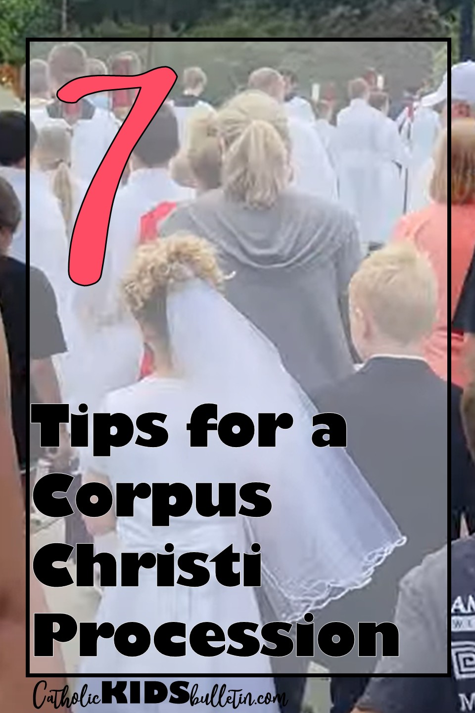 Looking for ways to make a Corpus Christi Procession with kids more meaningful—and actually enjoyable—for your family or students? This blog post is packed with helpful tips, real-life stories, and easy ideas to help children engage with the beauty of the Eucharistic Procession with kids. Bringing little ones to a Corpus Christi Procession can feel a little overwhelming, especially if it’s their first time. Will they get bored? Will they understand what’s going on? This post shares simple ways to prepare kids ahead of time, like explaining what the procession is and why we follow Jesus in the Eucharist. It offers kid-friendly language and comparisons to help children grasp the meaning behind this beautiful tradition. We also share personal experiences—like how walking near the front of the procession made it feel more exciting and prayerful, especially for First Communicants in their white dresses and suits. You’ll find out why walking near the music can lift the whole experience and how little things like umbrellas, snacks, and even shade can make a big difference for little legs. One especially helpful idea in the blog is using a Bingo game during a Eucharistic Procession with kids. The Bingo card turns the walk into a fun scavenger hunt where kids can quietly mark off things they see—like incense, altar servers, or someone praying the rosary. It’s a great way to keep them engaged without distracting from the reverence of the moment. The post also suggests ways to wrap up the experience with a family celebration or reflection, giving children a lasting memory connected to the True Presence of Jesus in the Eucharist. Whether you’re a teacher planning to attend a Corpus Christi Procession with kids from your class, or a parent trying to help your children understand the beauty of this sacred tradition, this post offers practical ideas with a personal touch. It’s written from the perspective of someone who’s been there—trying to keep a group of kids focused and joyful during a warm, sunny Eucharistic Procession. With a mix of spiritual insight and real-world practicality, this blog post will help you create a meaningful, memorable experience for your kids as they grow in their love for Jesus in the Eucharist. Great for Catholic school teachers, religious ed leaders, and families looking for ways to celebrate Corpus Christi with kids, this guide is warm, helpful, and realistic. Get inspired, be prepared, and make this year’s Corpus Christi Procession with kids one your students or family will remember with joy and reverence. Whether it’s your first time or your fifth, the ideas in this post will help make the Eucharistic Procession with kids a tradition your whole group can grow into, reflect on, and look forward to year after year.