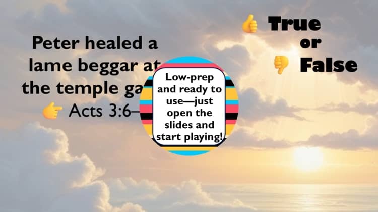 Saint Paul Activities are more fun and meaningful with this interactive New Testament Game! Celebrate the conversion of Saint Paul and explore the amazing stories of the early Church with this engaging Miracles Game. Students will love learning about the miracles of Peter, Paul, and the apostles through true/false questions that spark discussion and deepen understanding. Perfect for classrooms, youth groups, or faith formation, this low-prep activity makes Bible learning exciting and memorable. Great for feast days, review lessons, or anytime you want to bring Scripture to life!
