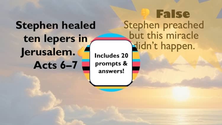 Saint Paul Activities are more fun and meaningful with this interactive New Testament Game! Celebrate the conversion of Saint Paul and explore the amazing stories of the early Church with this engaging Miracles Game. Students will love learning about the miracles of Peter, Paul, and the apostles through true/false questions that spark discussion and deepen understanding. Perfect for classrooms, youth groups, or faith formation, this low-prep activity makes Bible learning exciting and memorable. Great for feast days, review lessons, or anytime you want to bring Scripture to life!