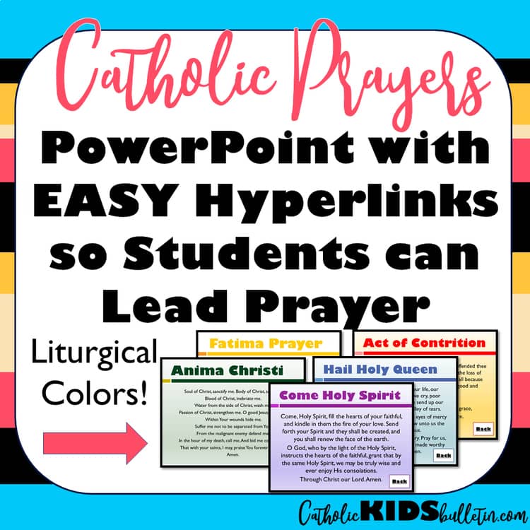 PowerPoint for Class Prayer With Catholic Prayers