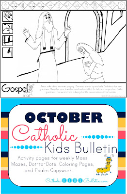 Luke 18:9-14 Pray with Humility Coloring Page