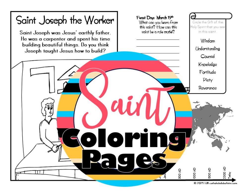 Help your students grow in faith with this Saint Activity Book! Perfect for back-to-school, each page includes a saint profile with prompts to reflect on history, location, and virtues. Students will connect the saints to the Gifts of the Holy Spirit and see them as real-life role models. Great for Catholic classrooms, homeschool, or CCD. Print and go for easy, meaningful faith-filled learning! #CatholicSaints #CatholicKids #BacktoSchoolFaith








