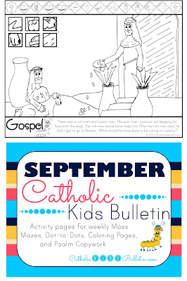 Luke 16:19-31 Lazarus the Beggar Coloring Page Catholic Kids Bulletin