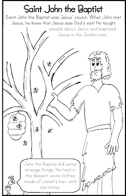 Saint John the Baptist Coloring Page