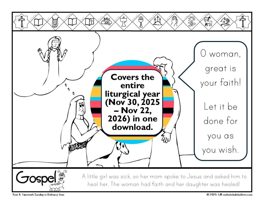 Keep kids engaged and excited during Mass all year with the 2026 Catholic Kids Bulletins! These full-year bulletins include coloring pages, puzzles, word searches, and saint stories that match the weekly readings. Perfect for classrooms, catechists, or families, these worksheets make Catholic Mass fun, interactive, and meaningful. Save prep time and inspire faith with this all-in-one resource for every Sunday, Holy Day, and Holy Week.