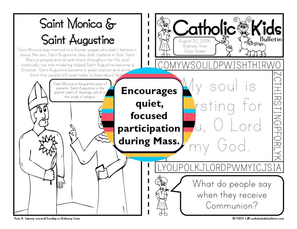 2026 Catholic Kids Bulletins – Full-Year Worksheets to Engage, Teach, and Inspire Kids at Mass