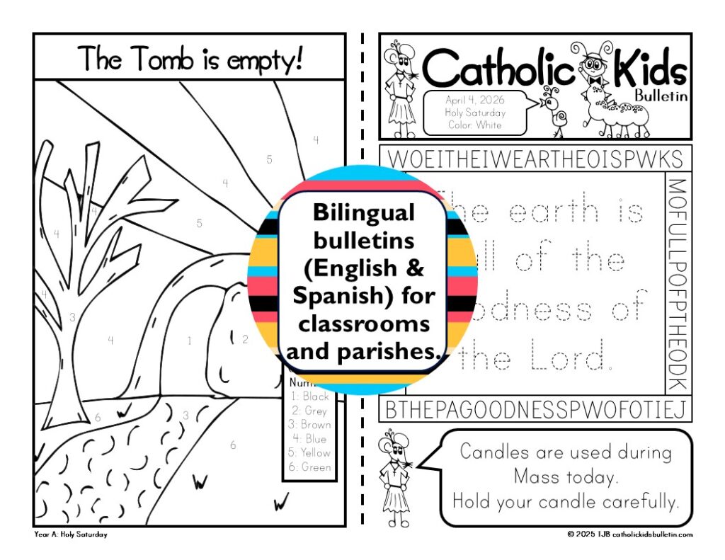 2026 Catholic Kids Bulletins – Full-Year Worksheets to Engage, Teach, and Inspire Kids at Mass