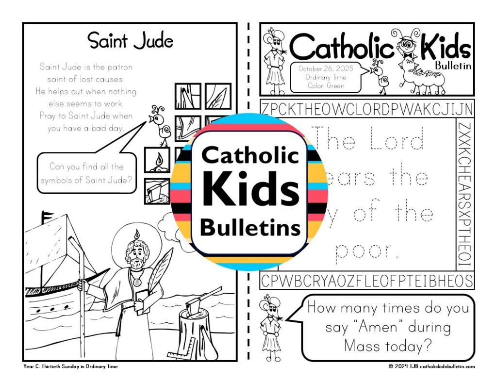 October Catholic Kids Bulletin Saint John Chrysostom
