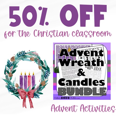 Advent is almost here! 💜 Make this season meaningful with faith-filled classroom activities that keep Christ at the center. Explore my Advent Trivia Cards, Advent Skit, and Advent Wreath & Candles Reading Comprehension Bundle—perfect for engaging students in the hope, peace, joy, and love of Advent. Don’t miss the Advent Sale with freebies, $1 & $2 deals, and 50% off bundles! Create joyful lessons and simplify your holiday prep today. ✨ #Advent #ChristianTeacher
