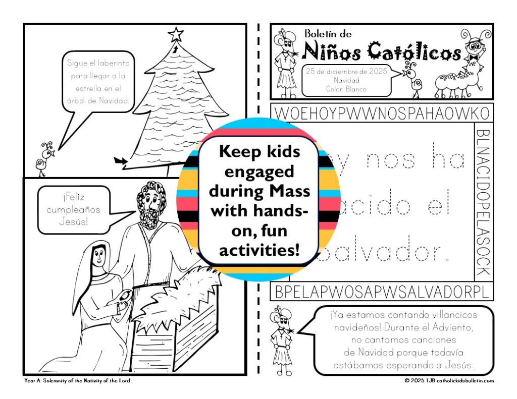 December Catholic Kids Bulletins