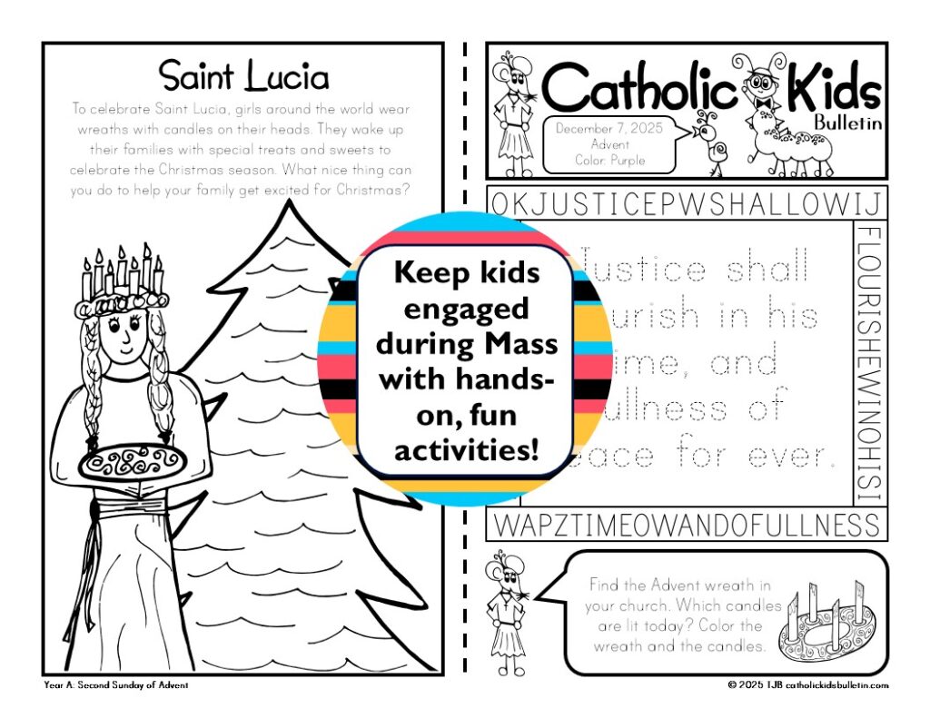 December Catholic Kids Bulletins