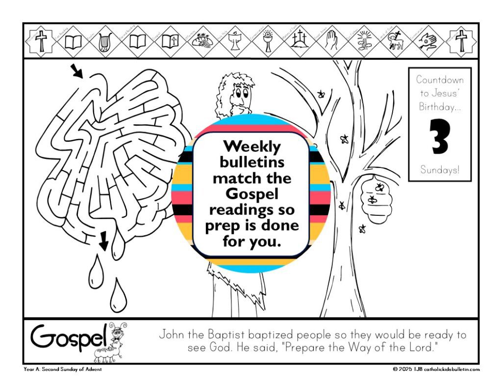 December Catholic Kids Bulletins