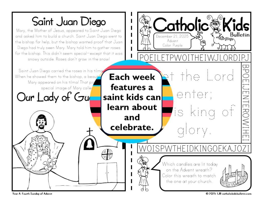 December Catholic Kids Bulletins