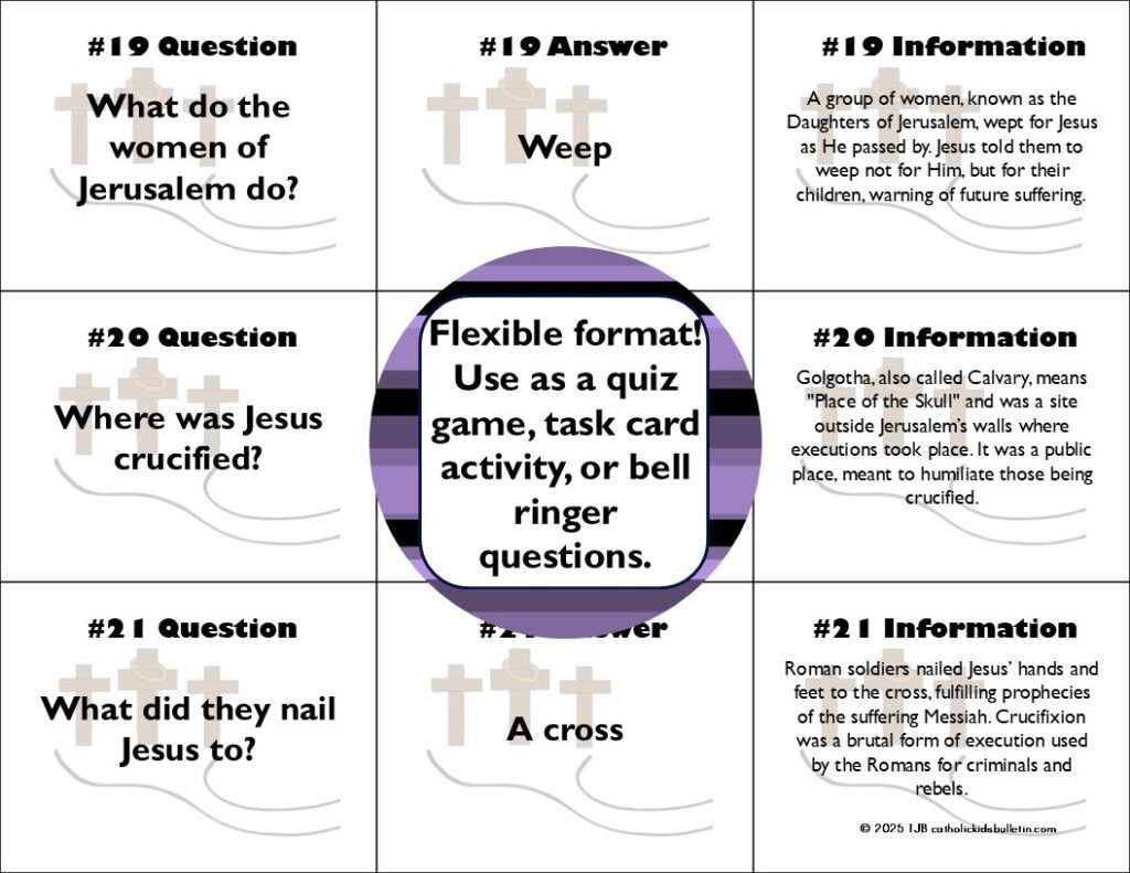 Ever had a Faith Formation class where the giggles would NOT stop? 🙃 When I combined middle school classes, the energy was chaotic and no one wanted to answer deep questions in front of new students. Then I pulled out a simple Lent trivia walk-around activity… and everything changed. Calm. Focus. Real learning.

In this post, I share what worked, why low-risk activities matter for middle schoolers, and how you can use Lent Trivia, Stations of the Cross Trivia, and Saints in Lent Trivia in your classroom or at home. All included in the Catholic Mom Bundle for just $25! Perfect for Faith Formation, religious education, Catholic classrooms, and families during Lent.

Grab the bundle and save your sanity. 😉