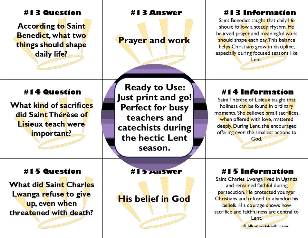 Ever had a Faith Formation class where the giggles would NOT stop? 🙃 When I combined middle school classes, the energy was chaotic and no one wanted to answer deep questions in front of new students. Then I pulled out a simple Lent trivia walk-around activity… and everything changed. Calm. Focus. Real learning.

In this post, I share what worked, why low-risk activities matter for middle schoolers, and how you can use Lent Trivia, Stations of the Cross Trivia, and Saints in Lent Trivia in your classroom or at home. All included in the Catholic Mom Bundle for just $25! Perfect for Faith Formation, religious education, Catholic classrooms, and families during Lent.

Grab the bundle and save your sanity. 😉