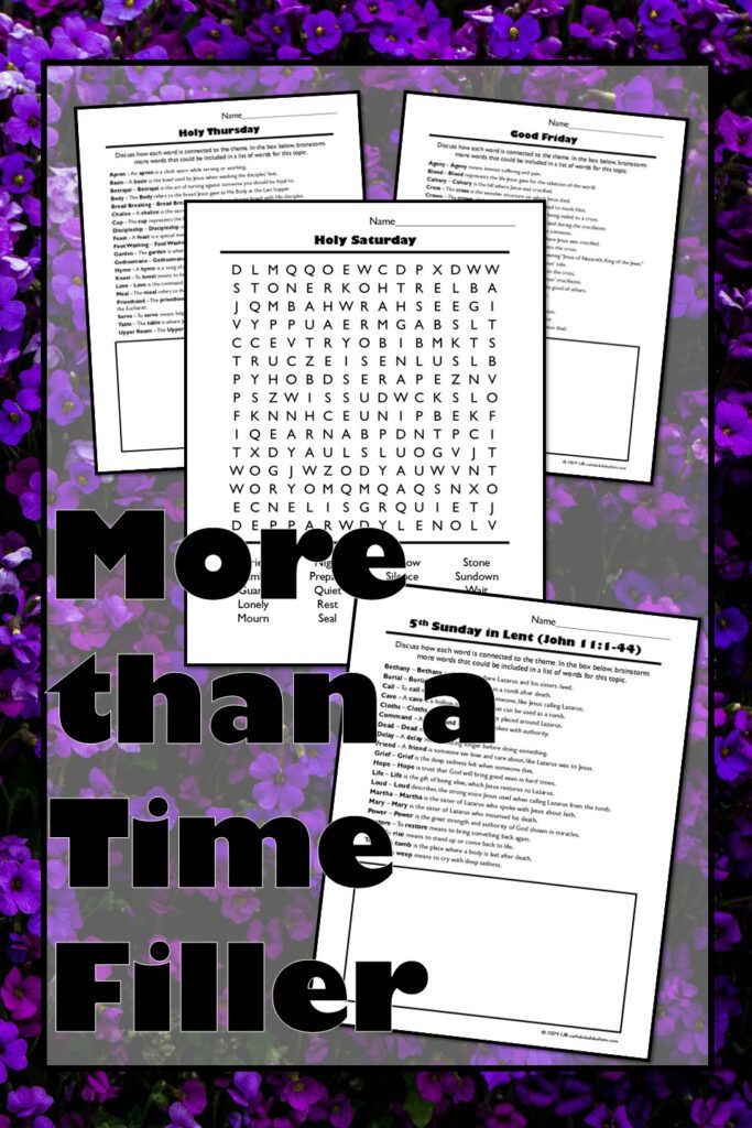 Easy Holy Week Lessons | Word Searches That Keep Kids Focused and Learning