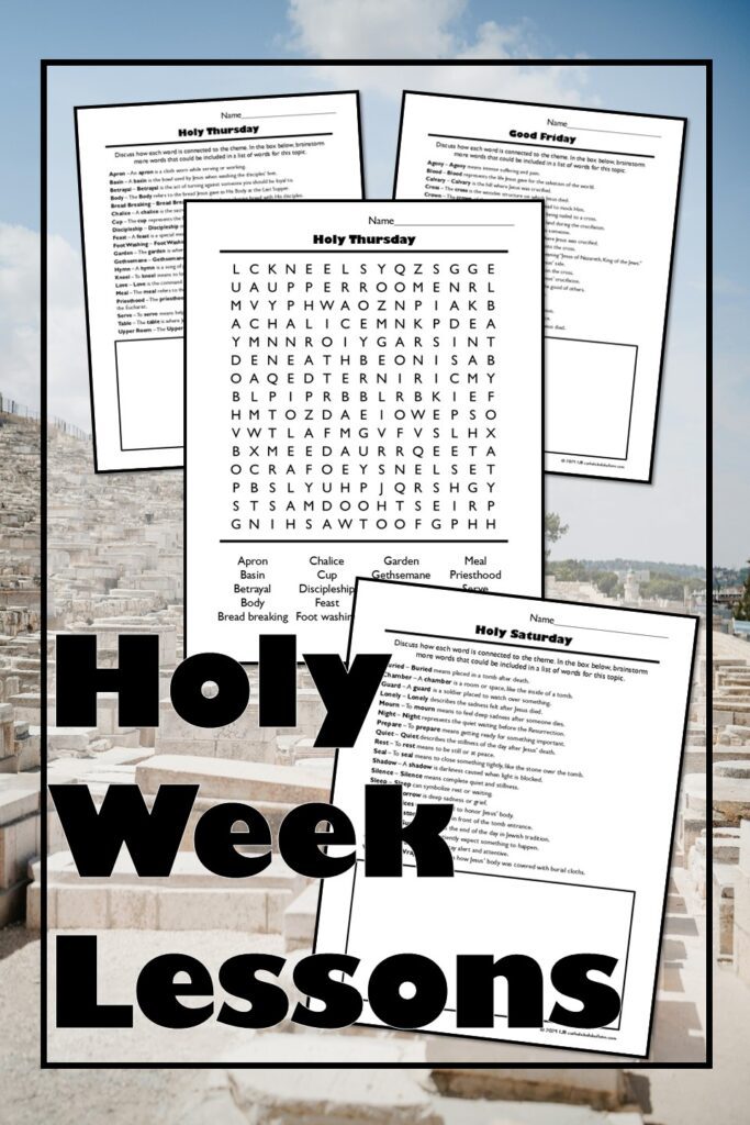 Easy Holy Week Lessons | Word Searches That Keep Kids Focused and Learning