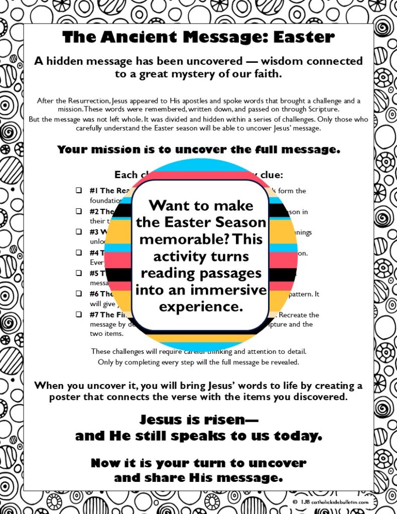 Catholic Easter Season Escape Room | Teach Easter to Pentecost