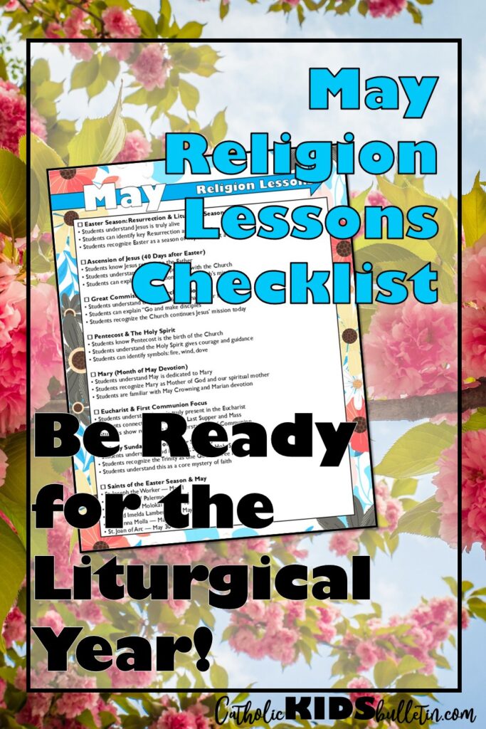 May Religion Lessons: Stop Last-Minute Feast Day Scrambling + Simple Liturgical Planning Tool