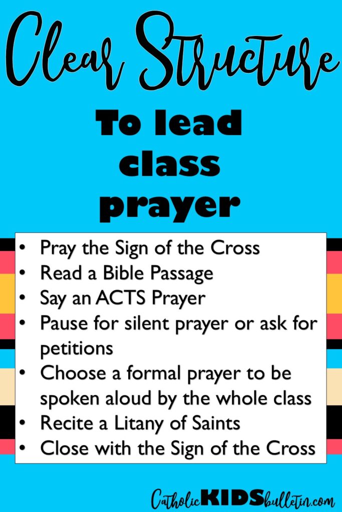Catholic Prayer Slides for an Easy Class Prayer Routine | Catholic Classroom Resources